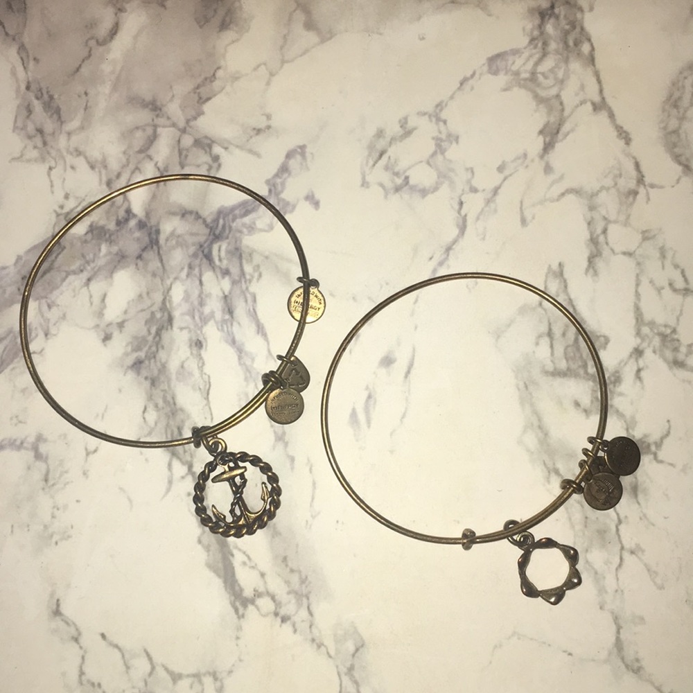 Lot of 2 ALEX AND ANI BRACELETS - Anchor & Crown